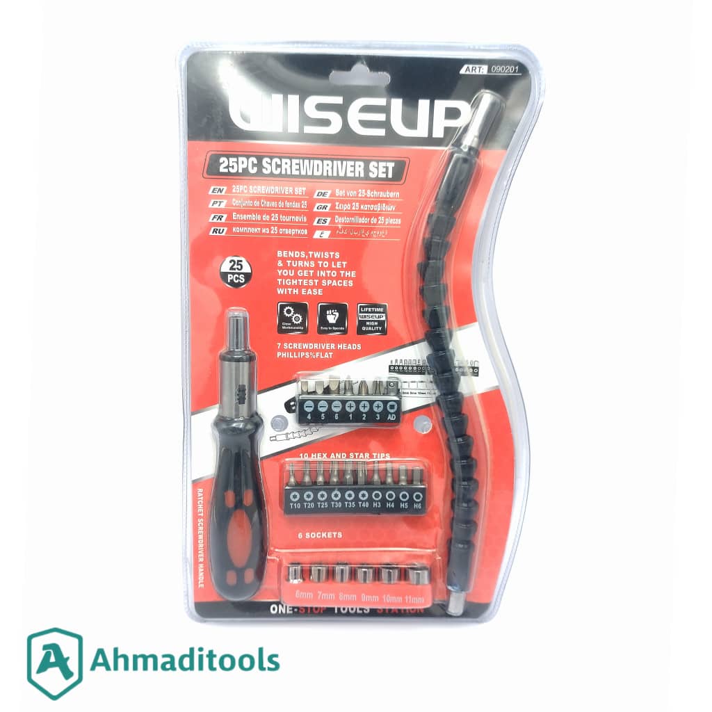 ست پیچ‌گوشتی 25عددی وایزآپ مدل 090201