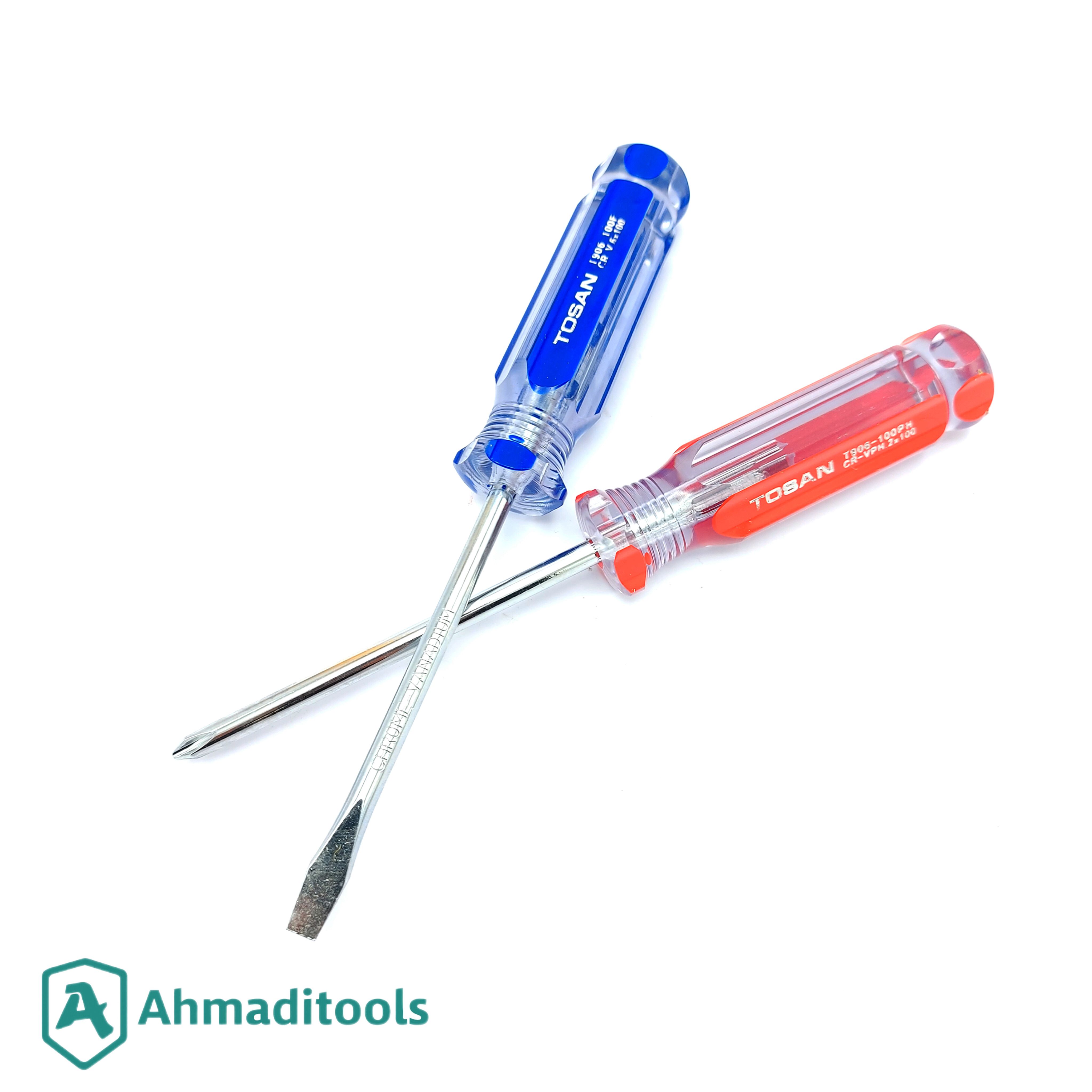 تصویر مجموعه 2 عددی پیچ گوشتی دوسو و چهارسو۱۰۰×۶ توسن 